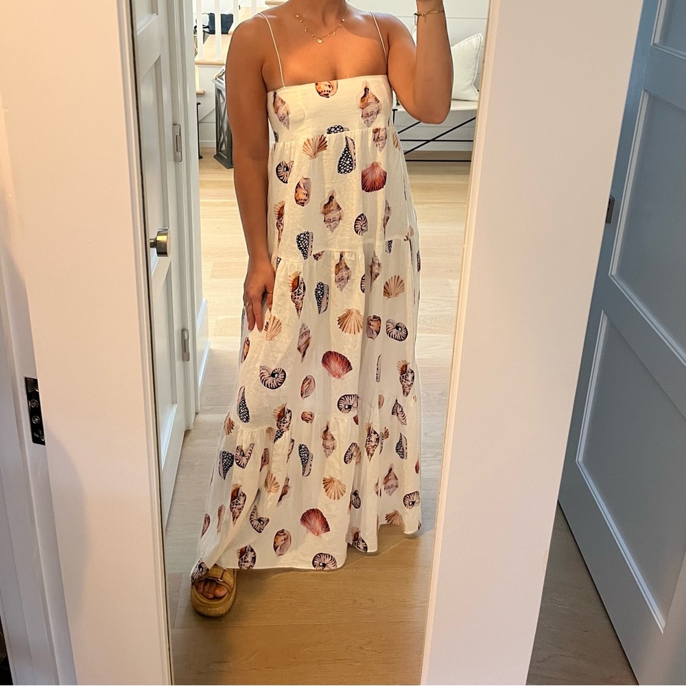 Shell Print Maxi Dress